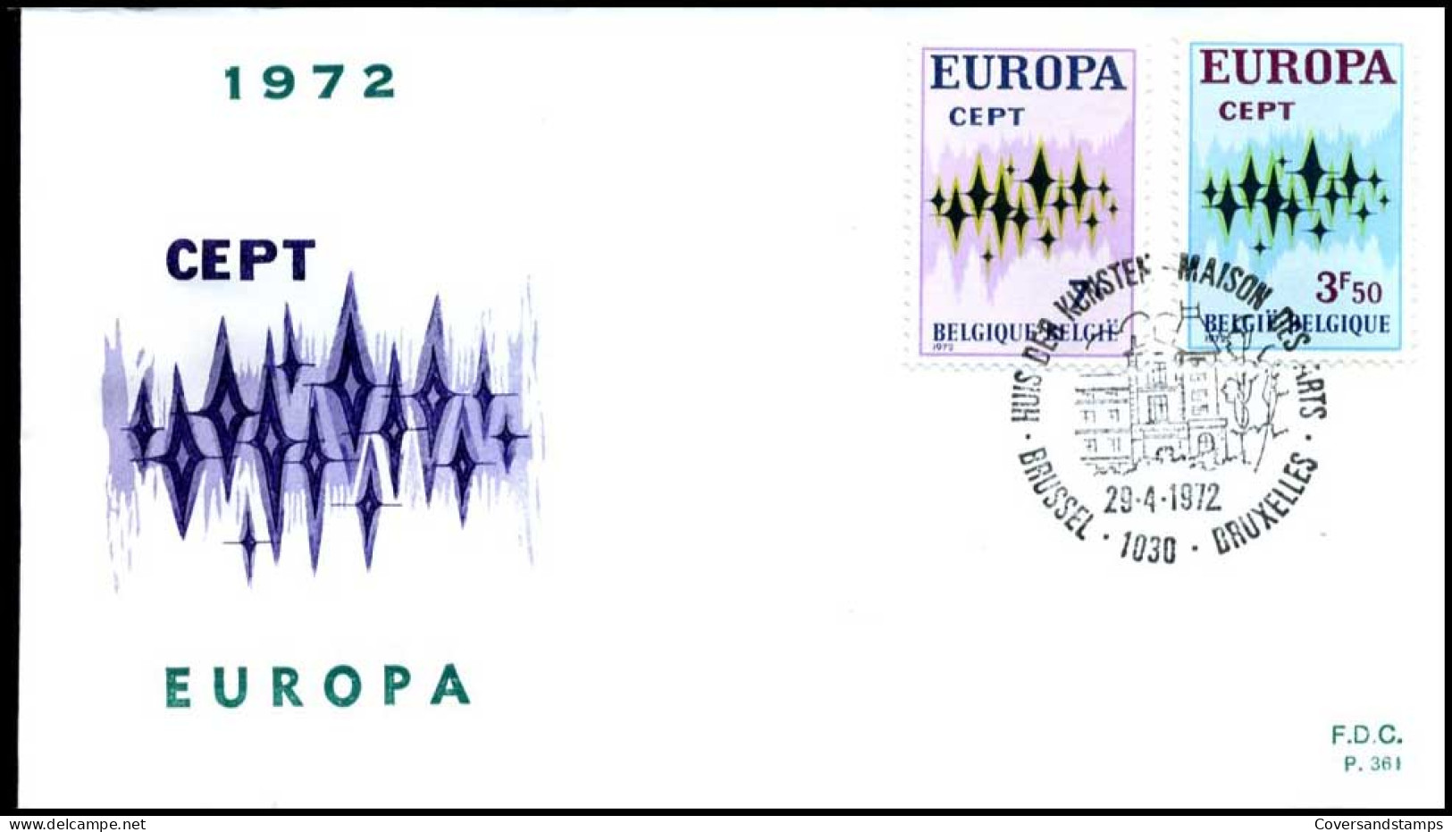  België / Belgique / Belgium - FDC - Europa CEPT 1972 - 1972