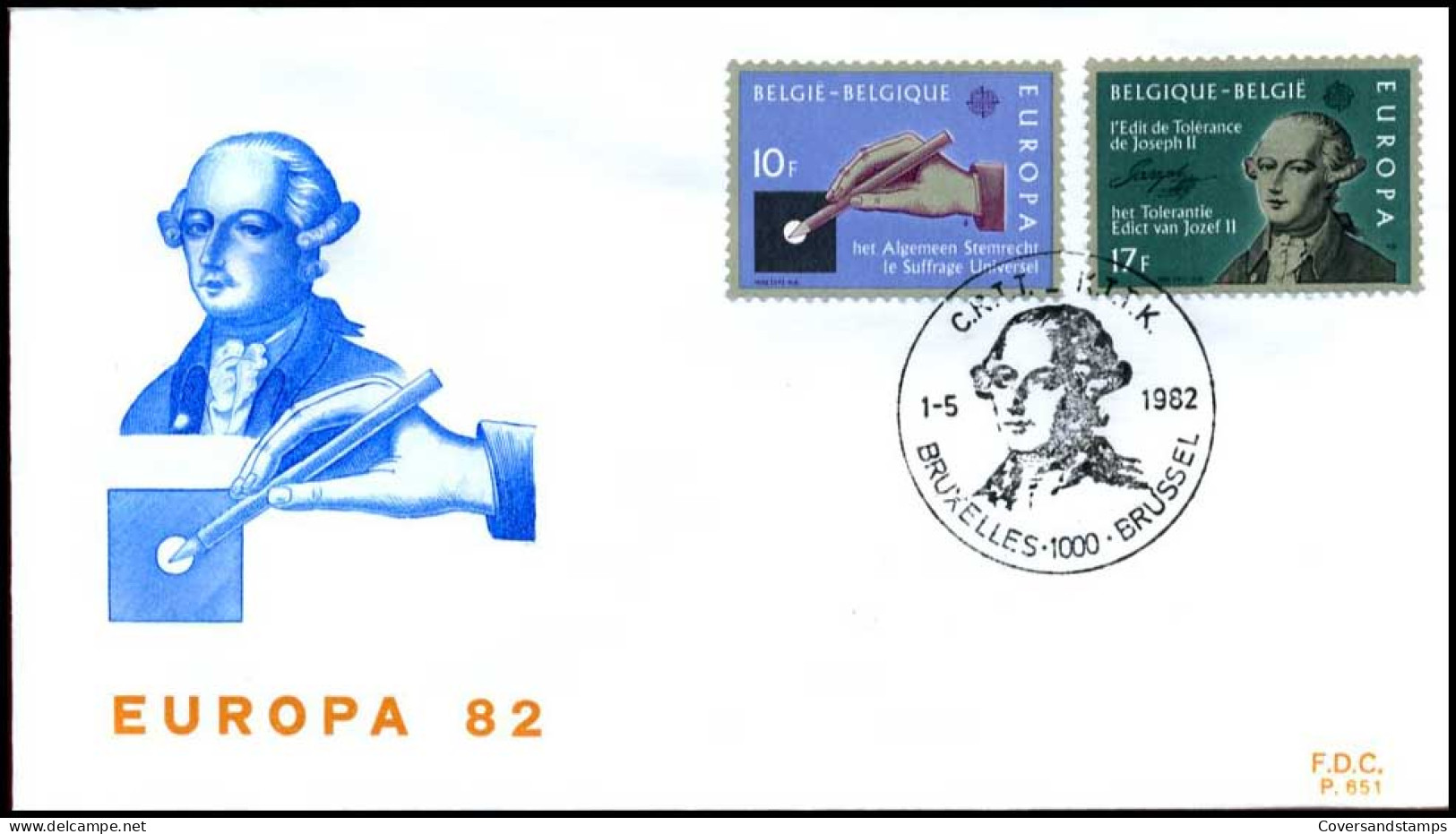  België / Belgique / Belgium - FDC - Europa CEPT 1982 - 1982