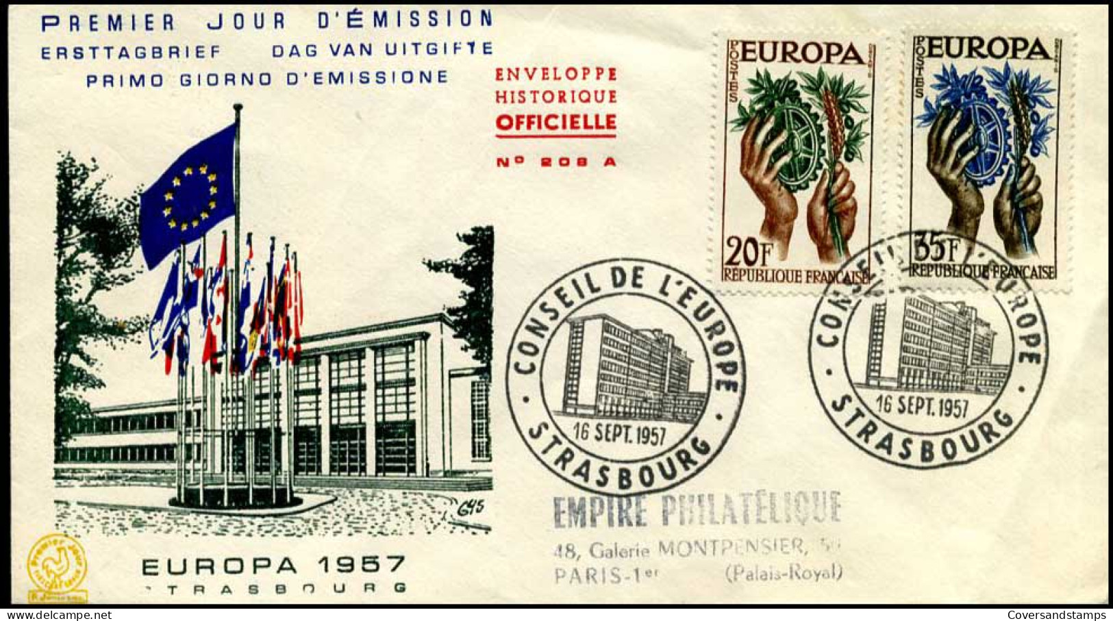 France - FDC -  Europa CEPT 1957 - 1957