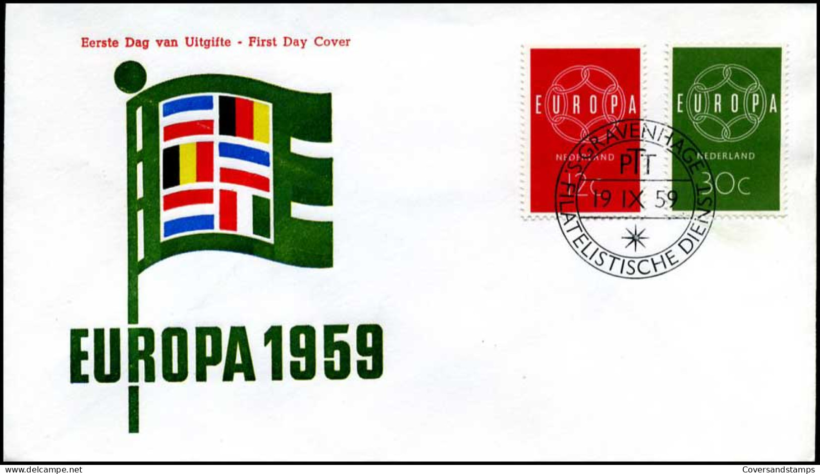  Nederland - FDC - Europa CEPT 1959 - 1959
