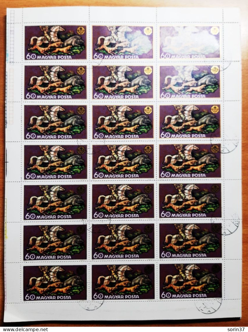 Hungria Pliego 20 Sellos Año 1971  Usado  Caza - Used Stamps