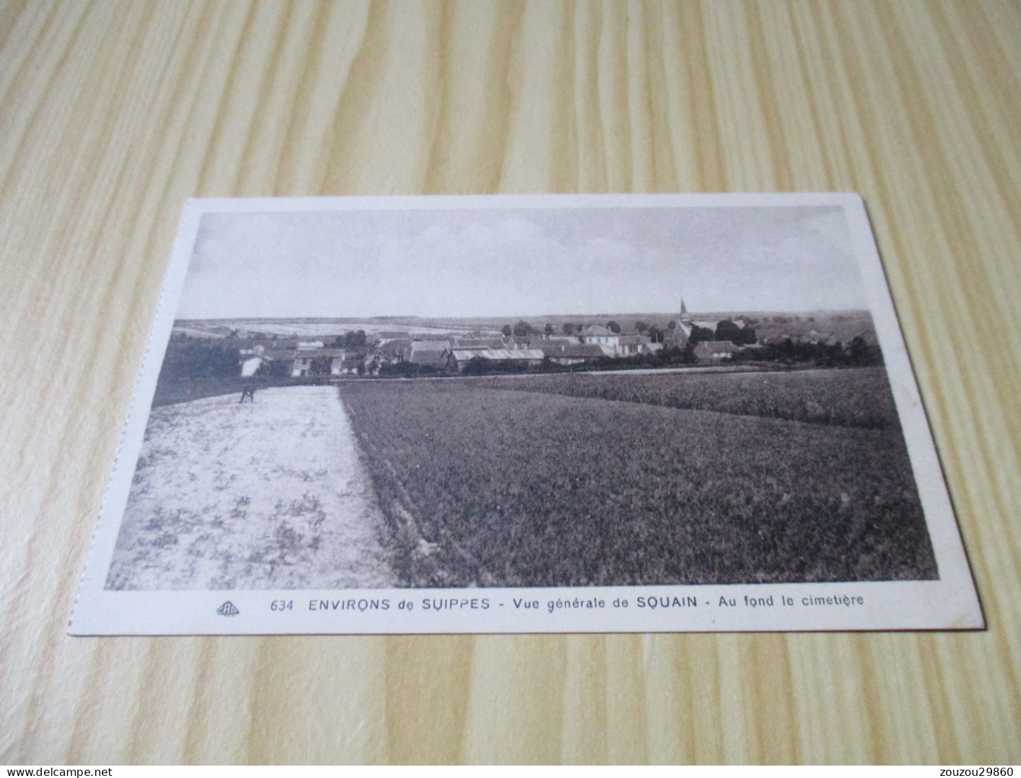 CPA Souain (51).Vue Générale - Au Fond, Le Cimetière. - Souain-Perthes-lès-Hurlus