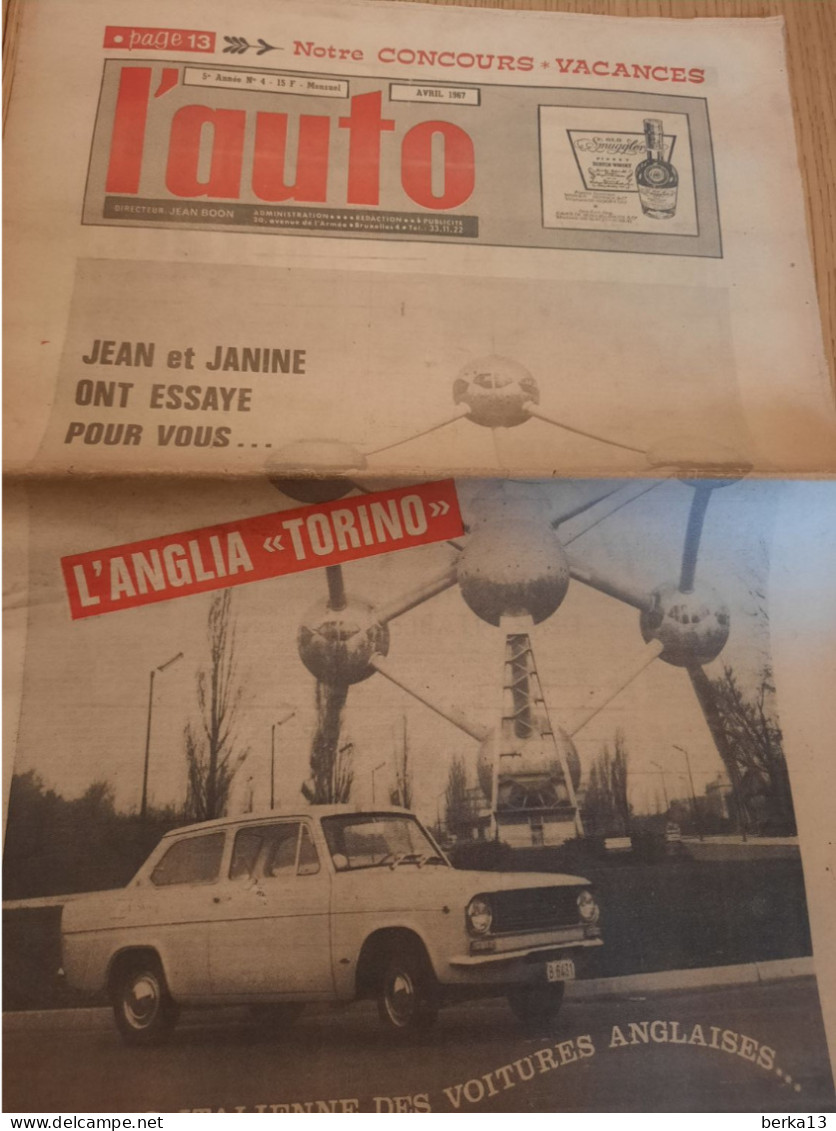 Revue L'Auto N°4 - Avril 1967 - Auto/Motor