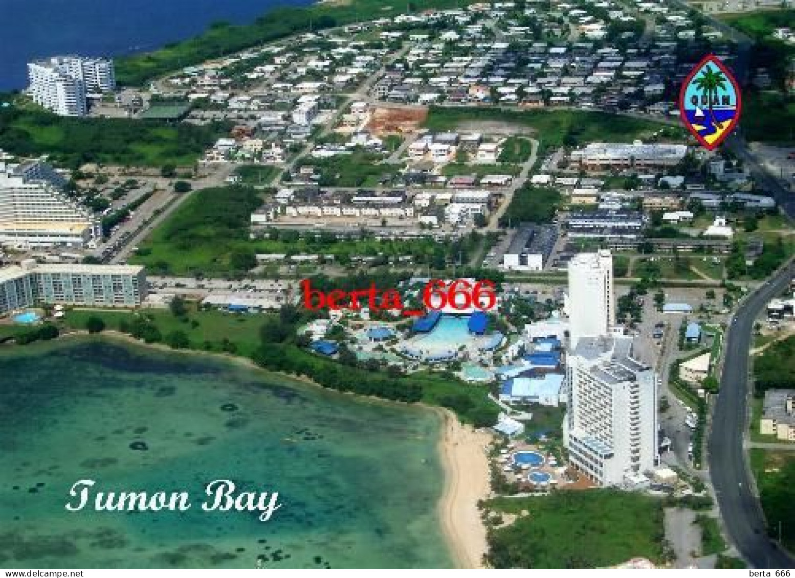 Guam Tumon Bay Aerial View New Postcard - Guam
