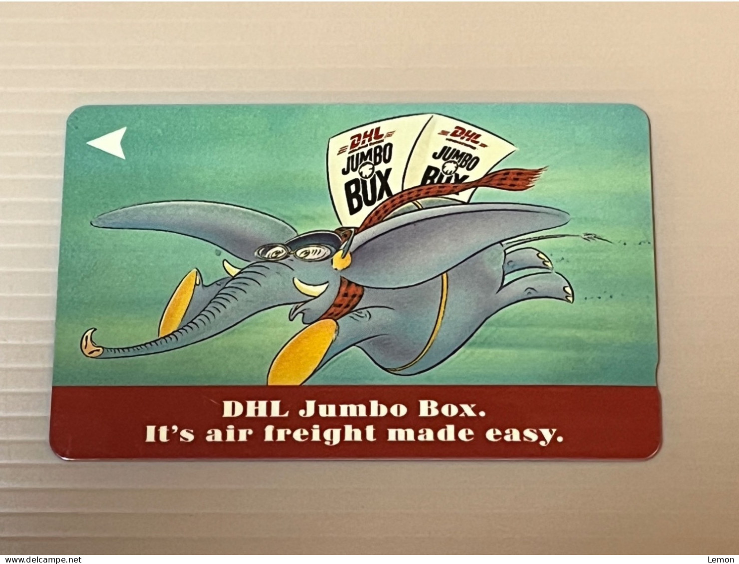 Mint Singapore Telecom Singtel GPT Phonecard, DHL Jumbo Box Flying Elephant, Set Of 1 Mint Card - Singapore