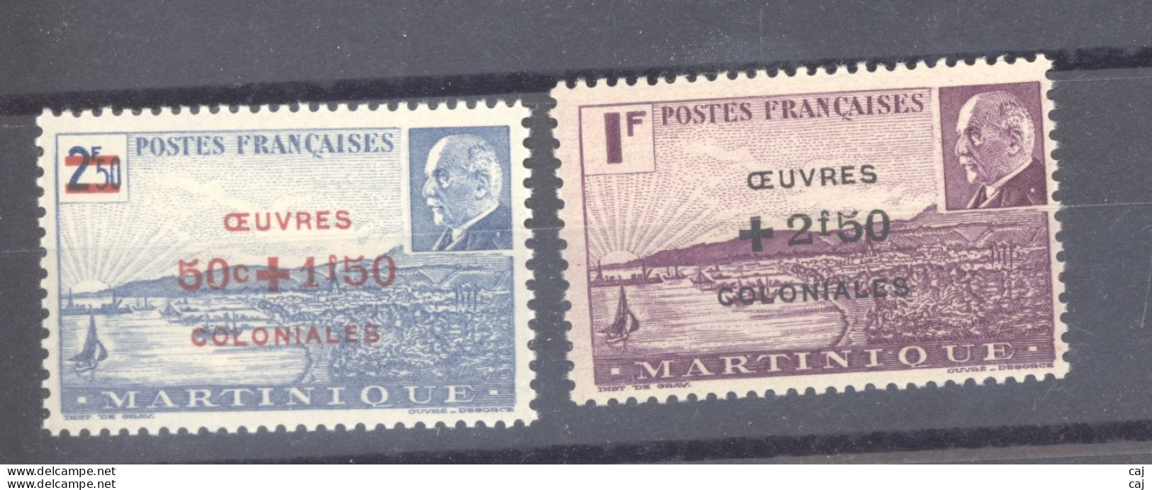 Martinique  :  Yv 196-97  ** - Neufs