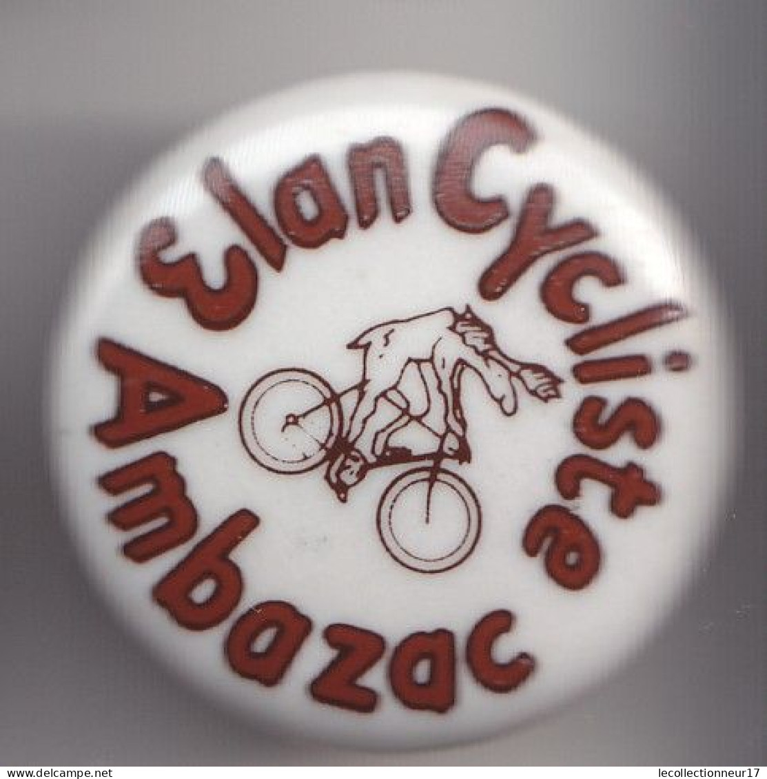 Pin's En Porcelaine UCDA Limoges Vélo   Elan Cycliste Ambazac  Réf 7677JL - Wielrennen