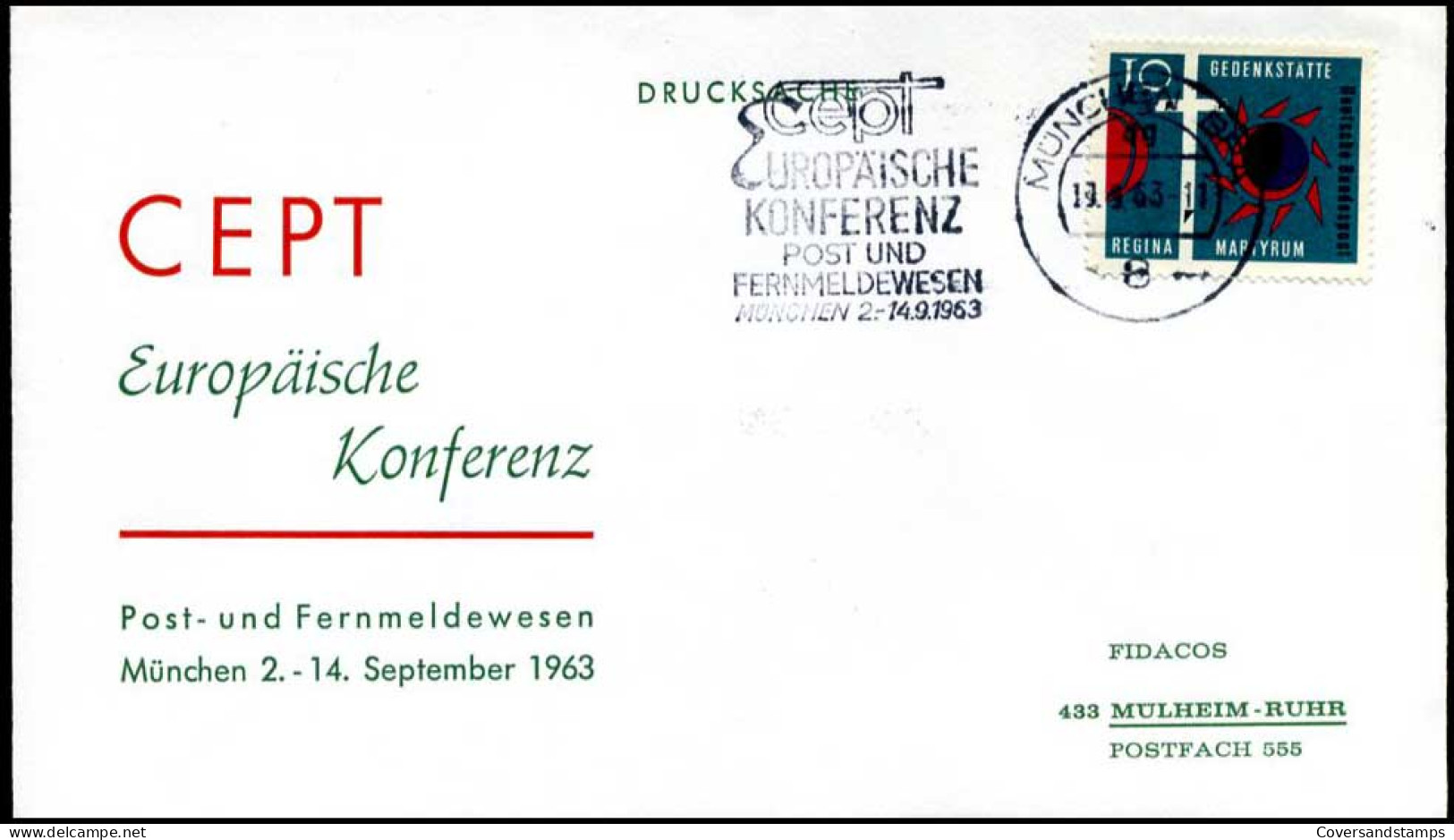  Bundespost - FDC - CEPT Europäische Konferenz - Ideas Europeas