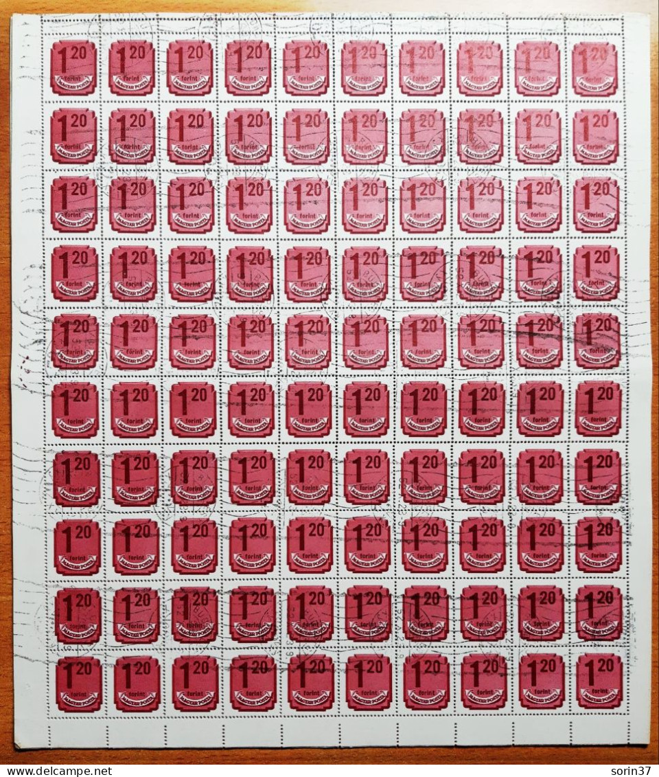 Hungria Pliego 100 Sellos Año 1946  Usado - Used Stamps