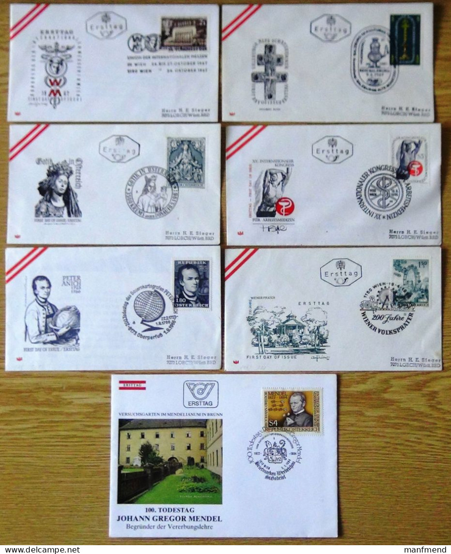 Austria - St. 25 FDCs From 1966 - 1974 / 1984 - Look Scans(4) - Colecciones