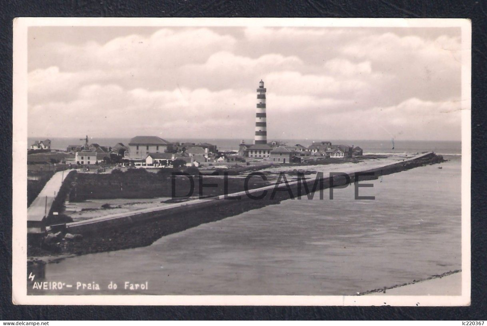 REAL PHOTO POSTCARD PORTUGAL AVEIRO PRAIA DO FAROL 1941 - Aveiro