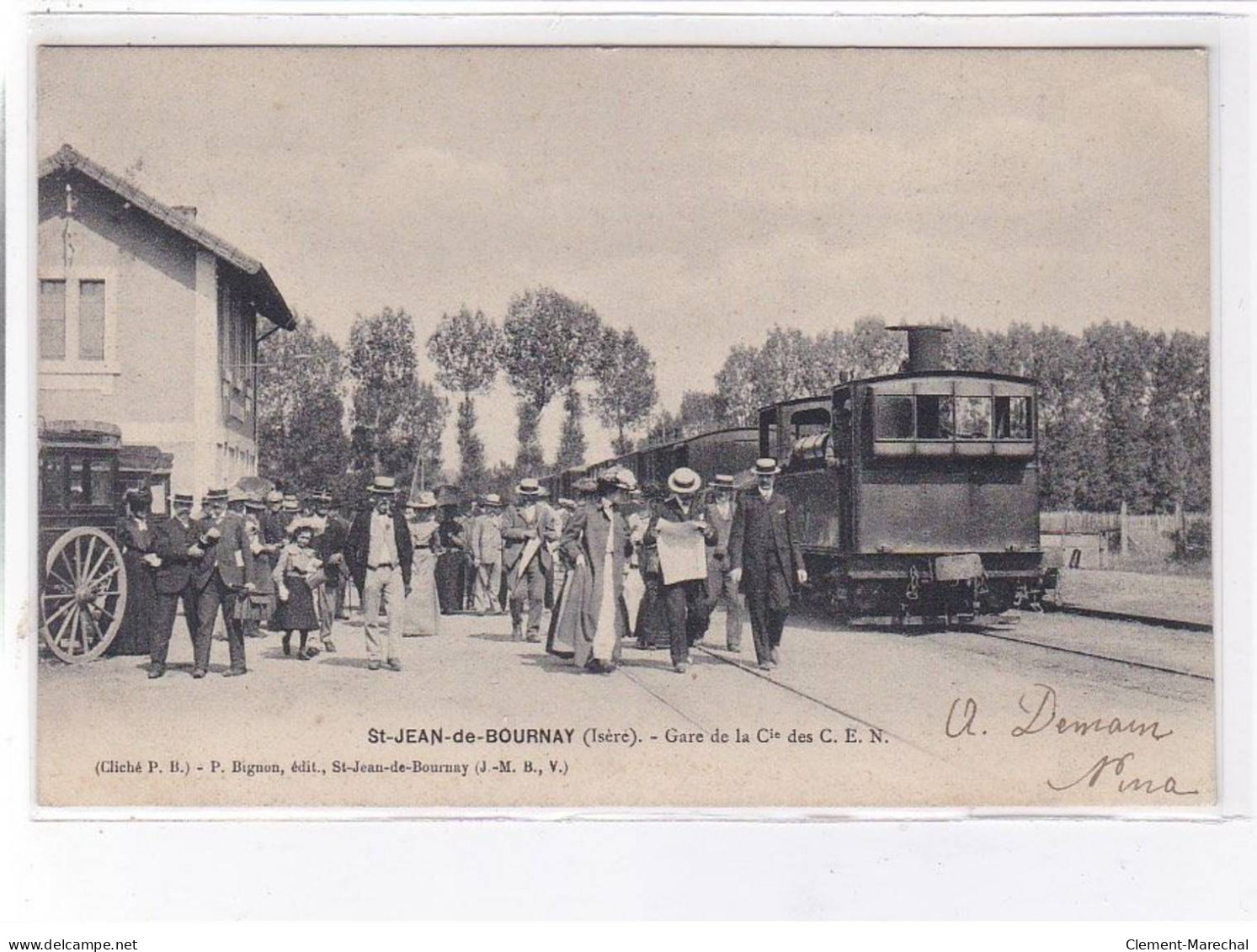SAINT-JEAN-de-BOURNAY: Gare De La Cie Des C.E.N. - Très Bon état - Saint-Jean-de-Bournay