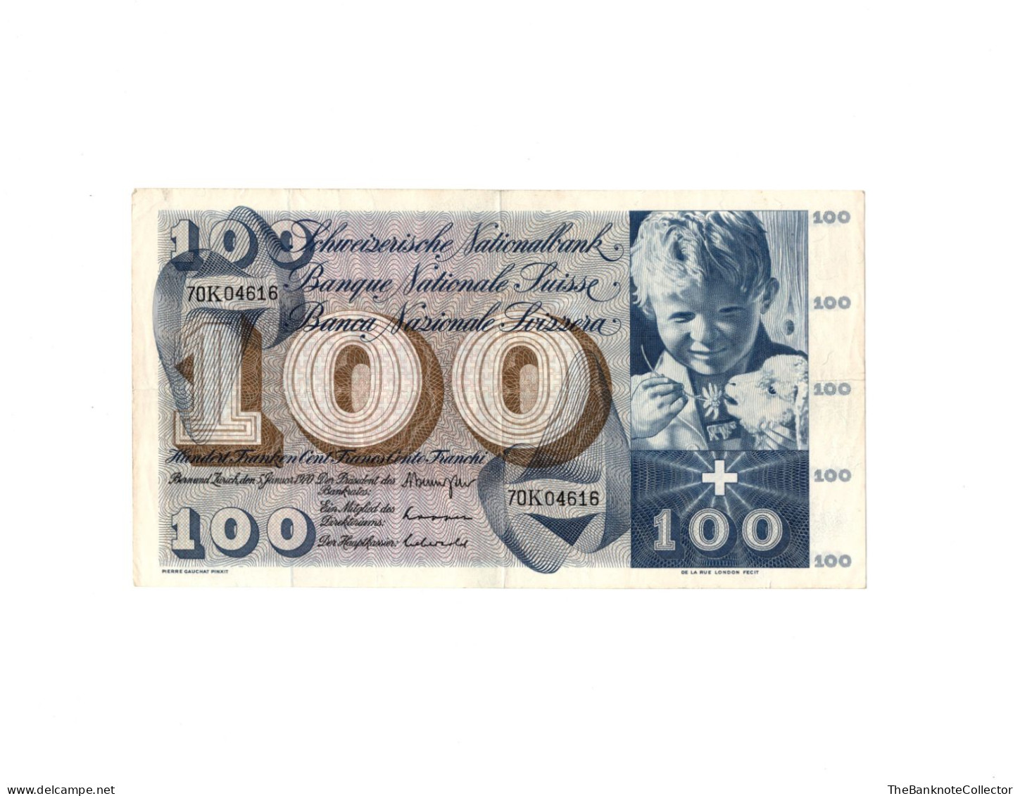 Switzerland 100 Francs 1971 P-48 Good Very Fine - Suisse