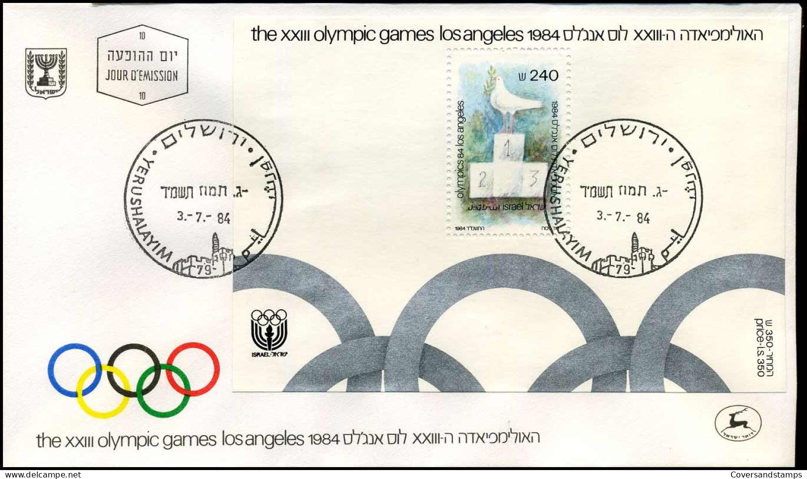 FDC - The XXIII Olympic Games Los Angeles 1984 - FDC