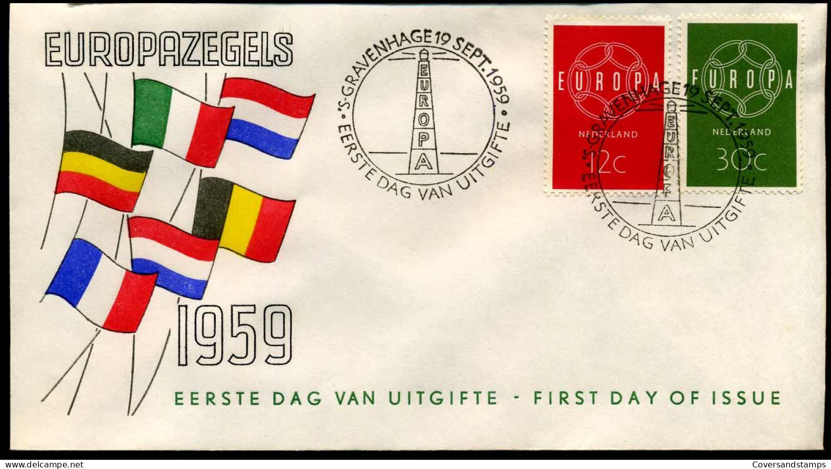 Nederland  - FDC - Europa CEPT 1959 - 1959