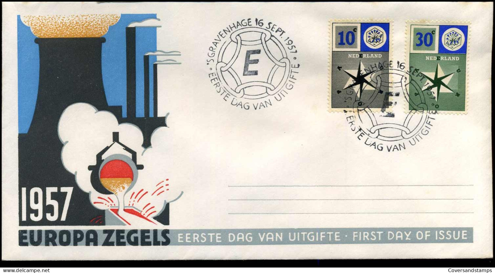Nederland  - FDC - Europa CEPT 1957 - 1957