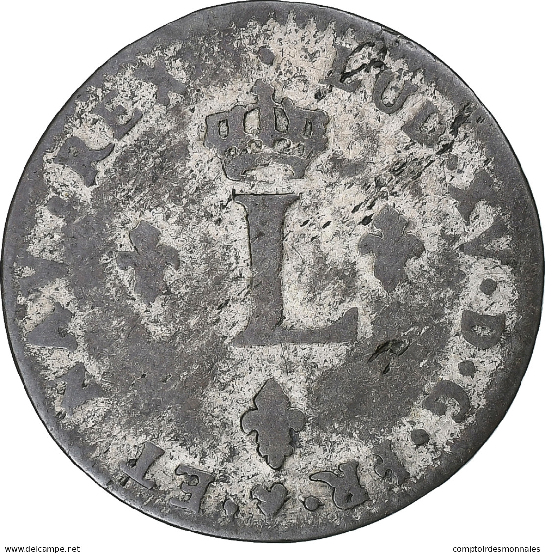 France, Louis XV, Double Sol, 1741, Strasbourg, Billon, TB+, Gadoury:281 - 1715-1774 Louis  XV The Well-Beloved