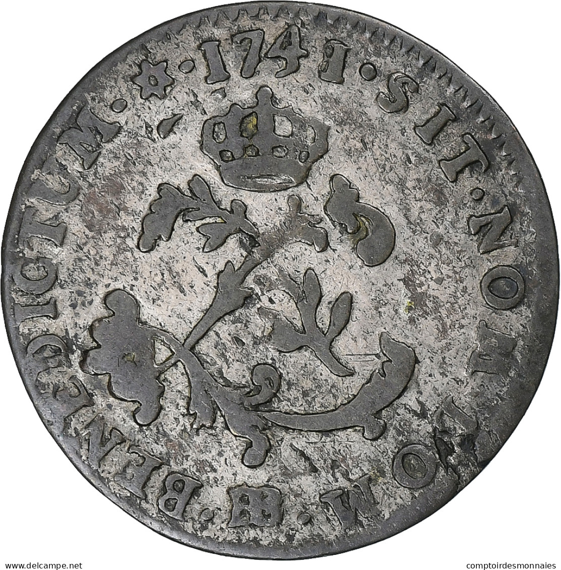 France, Louis XV, Double Sol, 1741, Strasbourg, Billon, TB+, Gadoury:281 - 1715-1774 Louis  XV The Well-Beloved