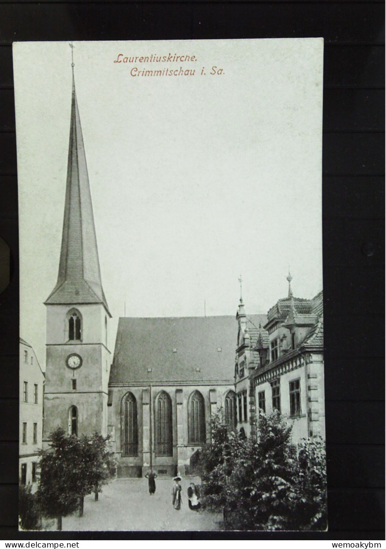 DR:  Ansichtskarte Von Laurentiuskirche I. Crimmitschau I. Sachs. - Nicht Gelaufen, Um 1925 - Crimmitschau