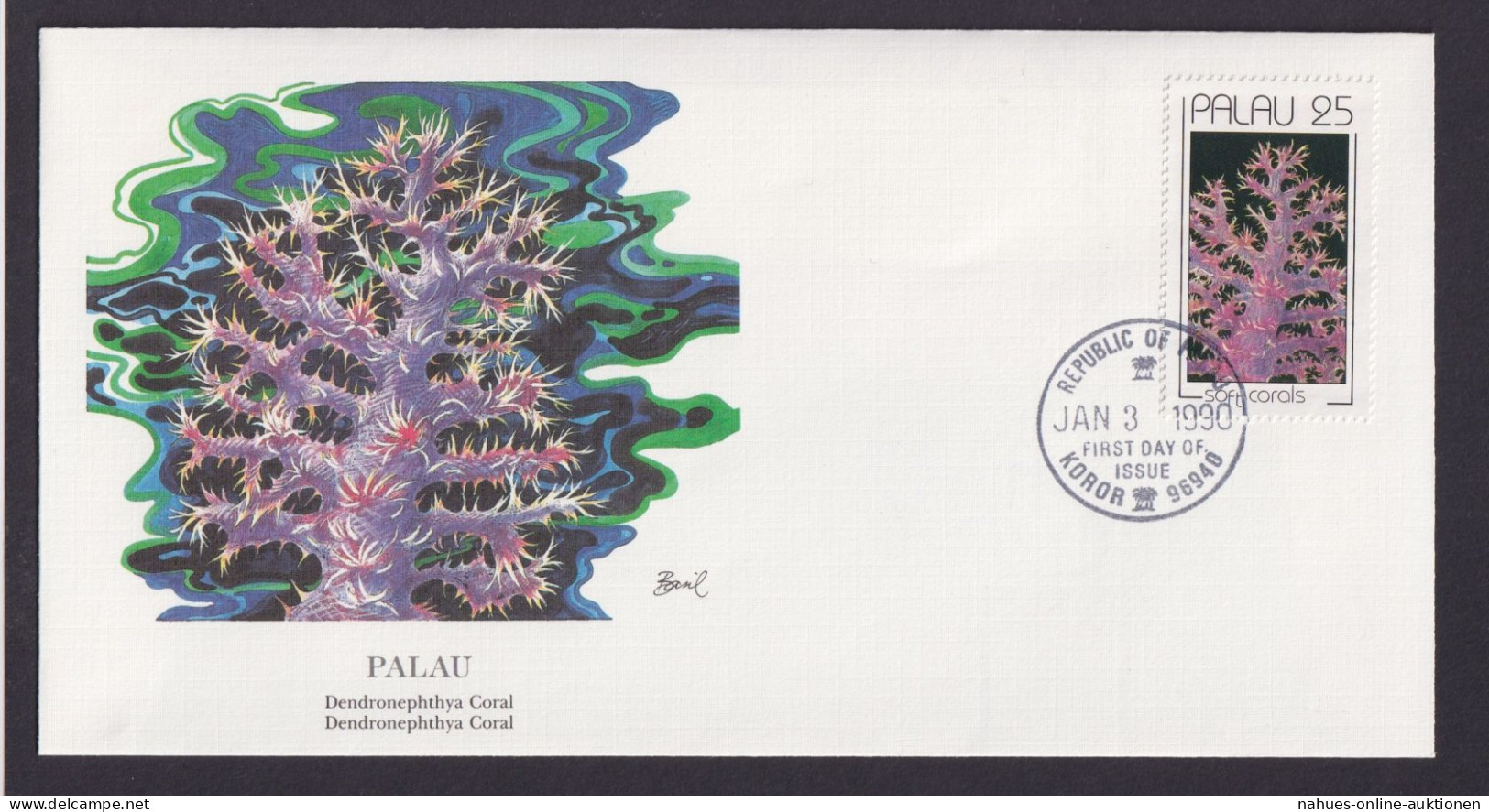 Palau Ozeanien Flora Pflanzen Korallen Schöner Künstler Brief - Palau