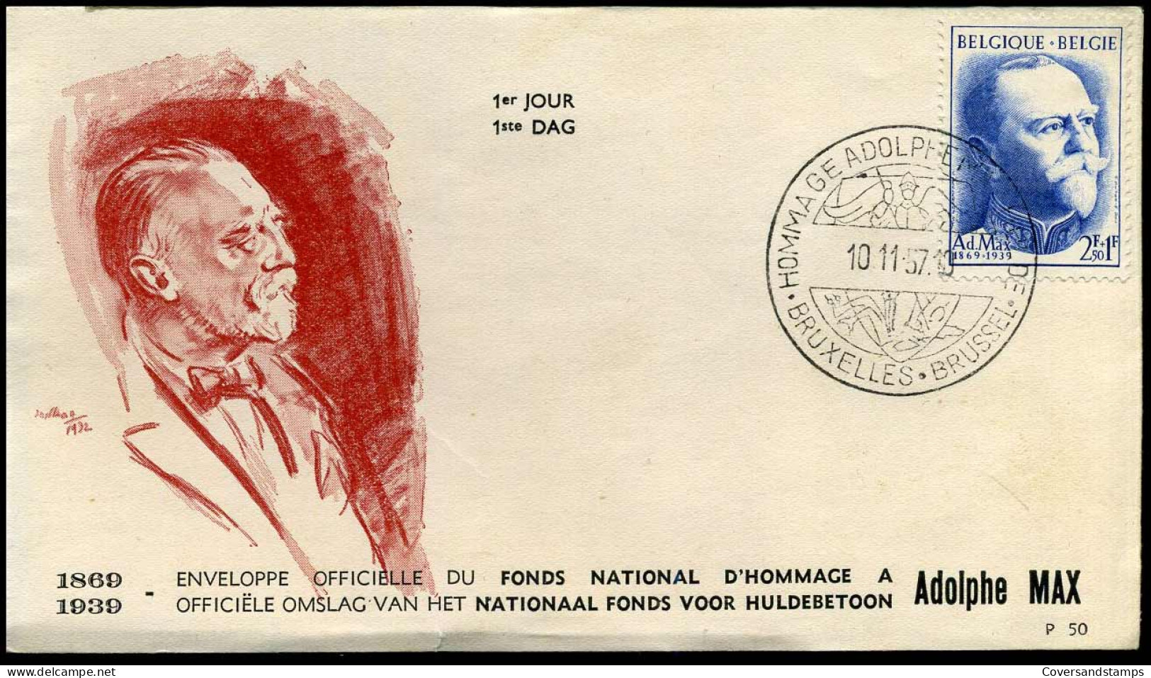 1037 - FDC - Adolphe Max - 1951-1960