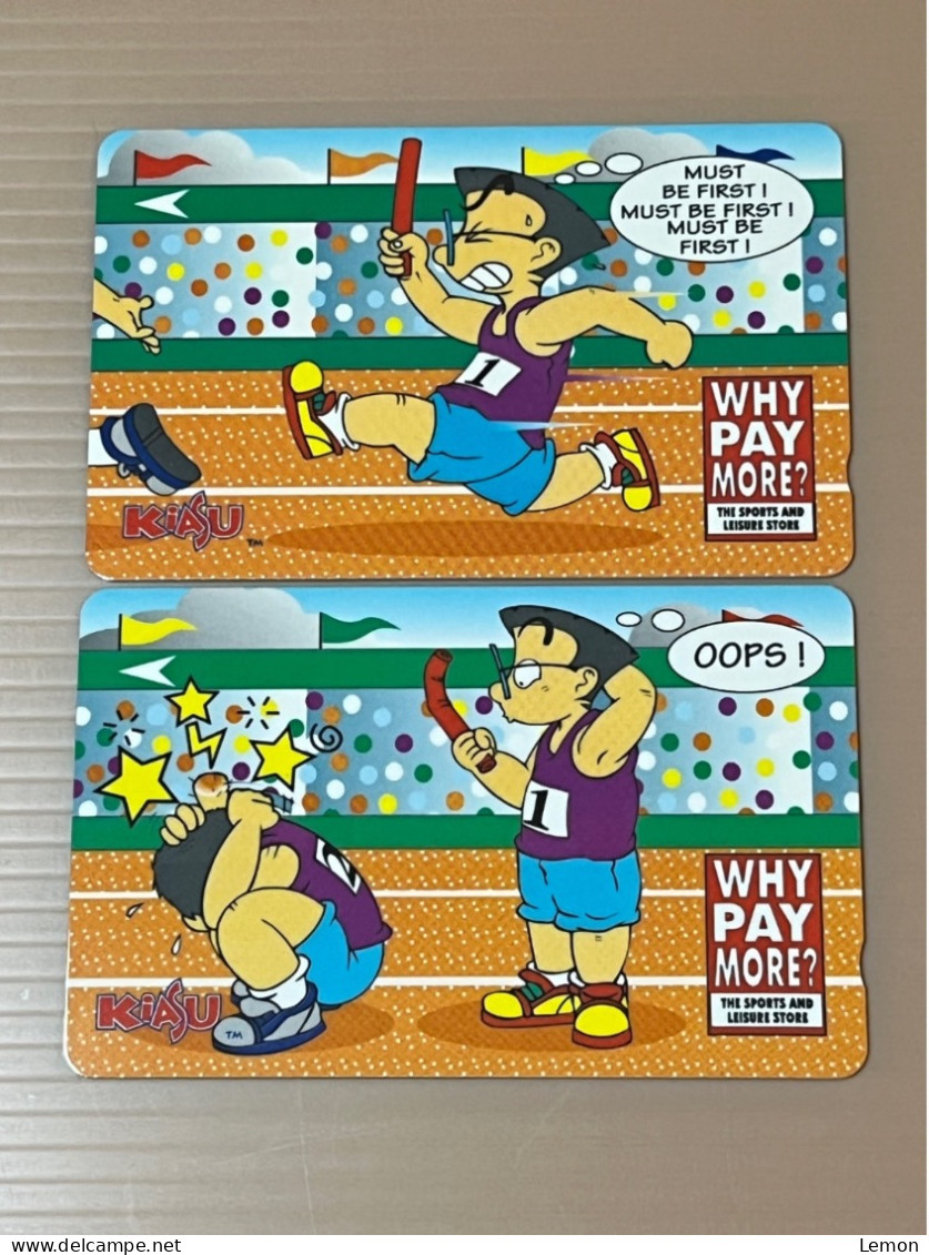 Mint Singapore Telecom Singtel GPT Phonecard, Mr. Kiasu Why Pay More, Set Of 2 Mint Cards - Singapour