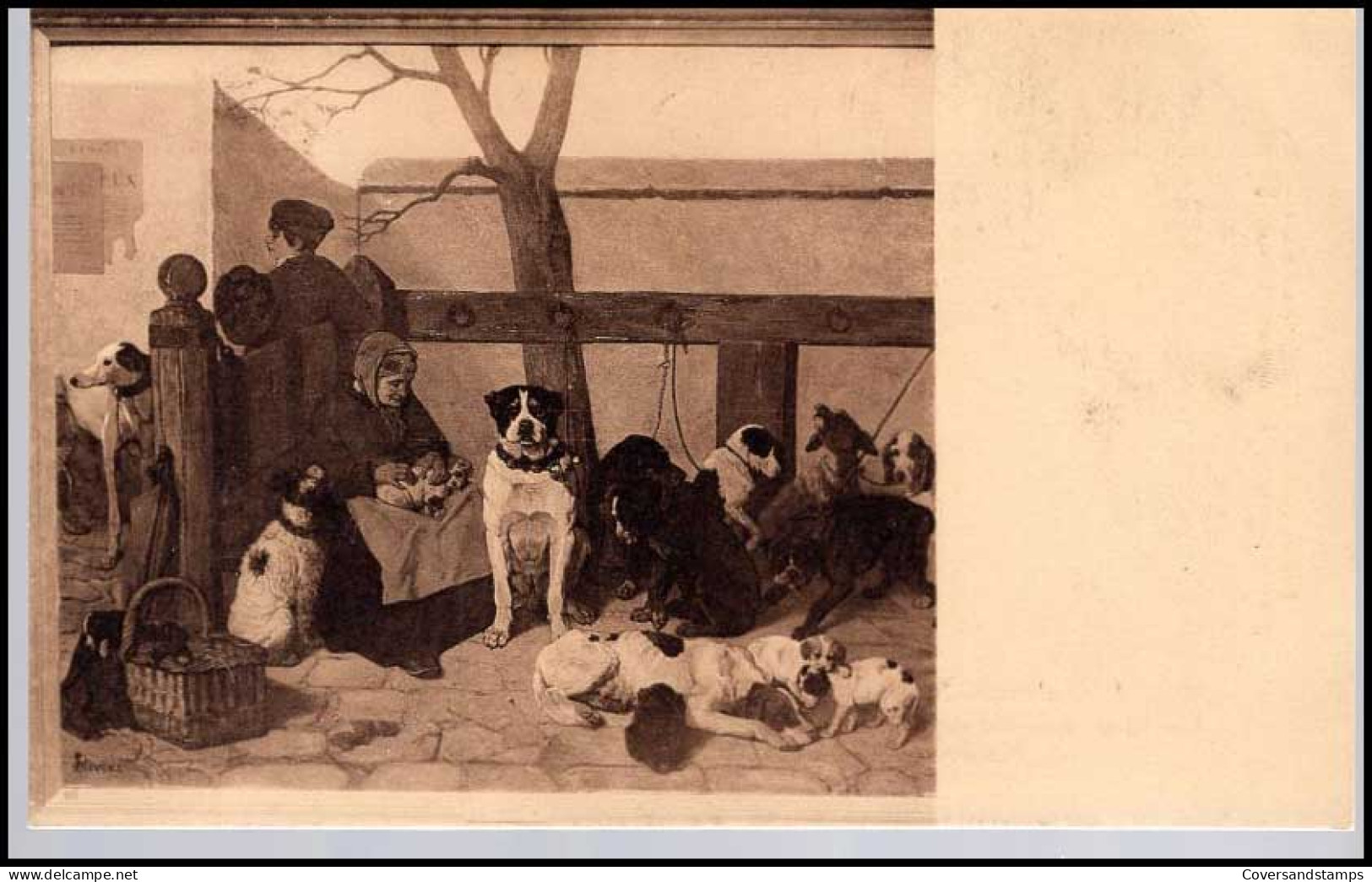 Musée Moderne De Bruxelles -- Joseph Stevens - Une épisode Du Marché Aux Chiens à Paris - Musées