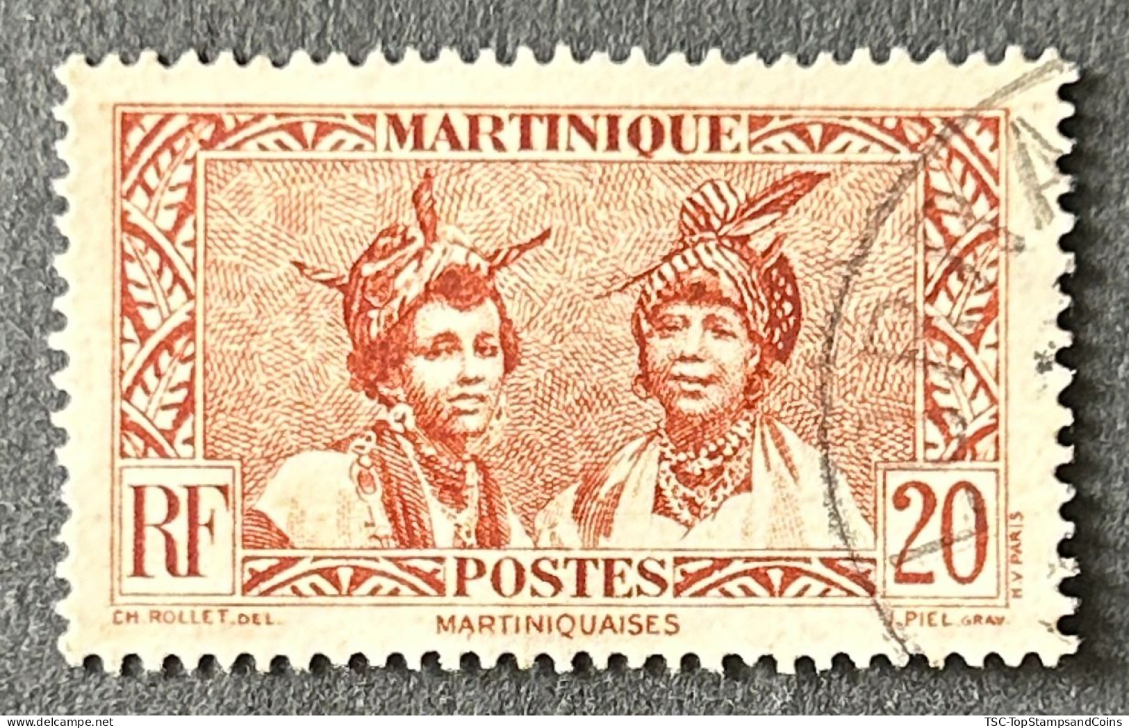 FRMAR0139U - Local Motives - Martiniquaises -  20 C Used Stamp - Martinique 1933 -  YT FR-MAR 139 - Gebruikt