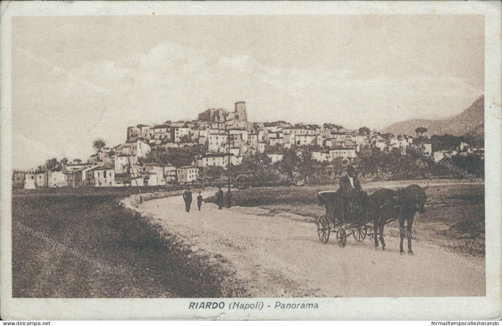 Cp94  Cartolina Riardo Panorama Provincia Di Caserta Campania 1939 - Caserta