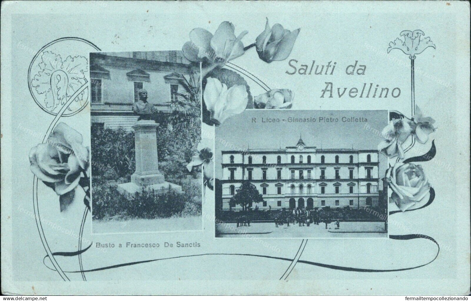 Cp59 Cartolina Saluti Da Avellino Citta' 1917 Campania - Avellino