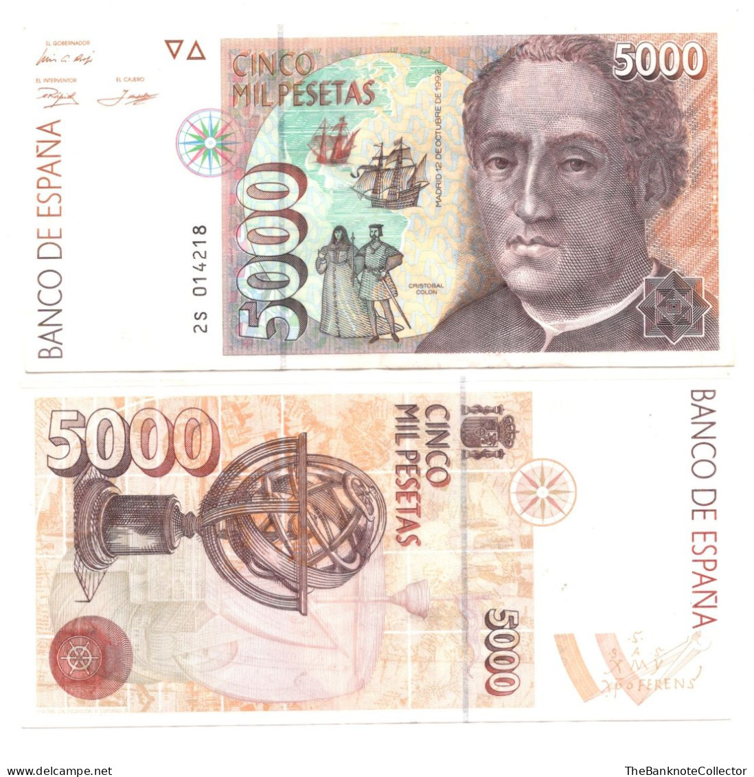 Spain 5000 Pesetas 1992 P-165 VF - [ 4] 1975-…: Juan Carlos I.