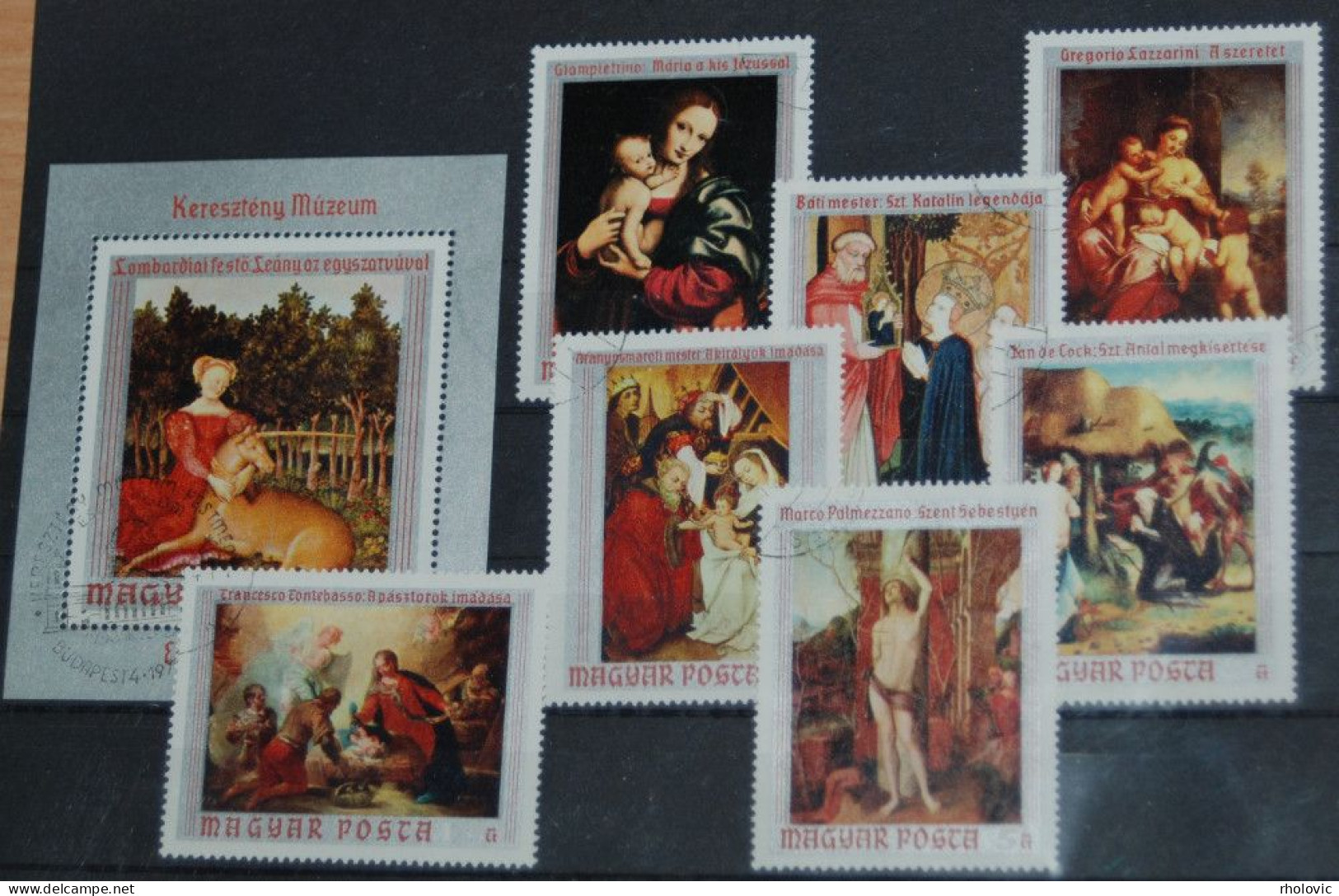 HUNGARY 1970, Paintings, Art, Mi #2633-9 + B78, Used - Religious