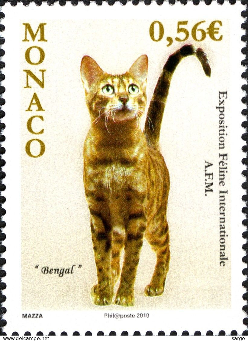 MONACO - 2010 - FAUNA - ANIMALS -  CAT - CATS - GATTI - 1 V - MNH - - Katten