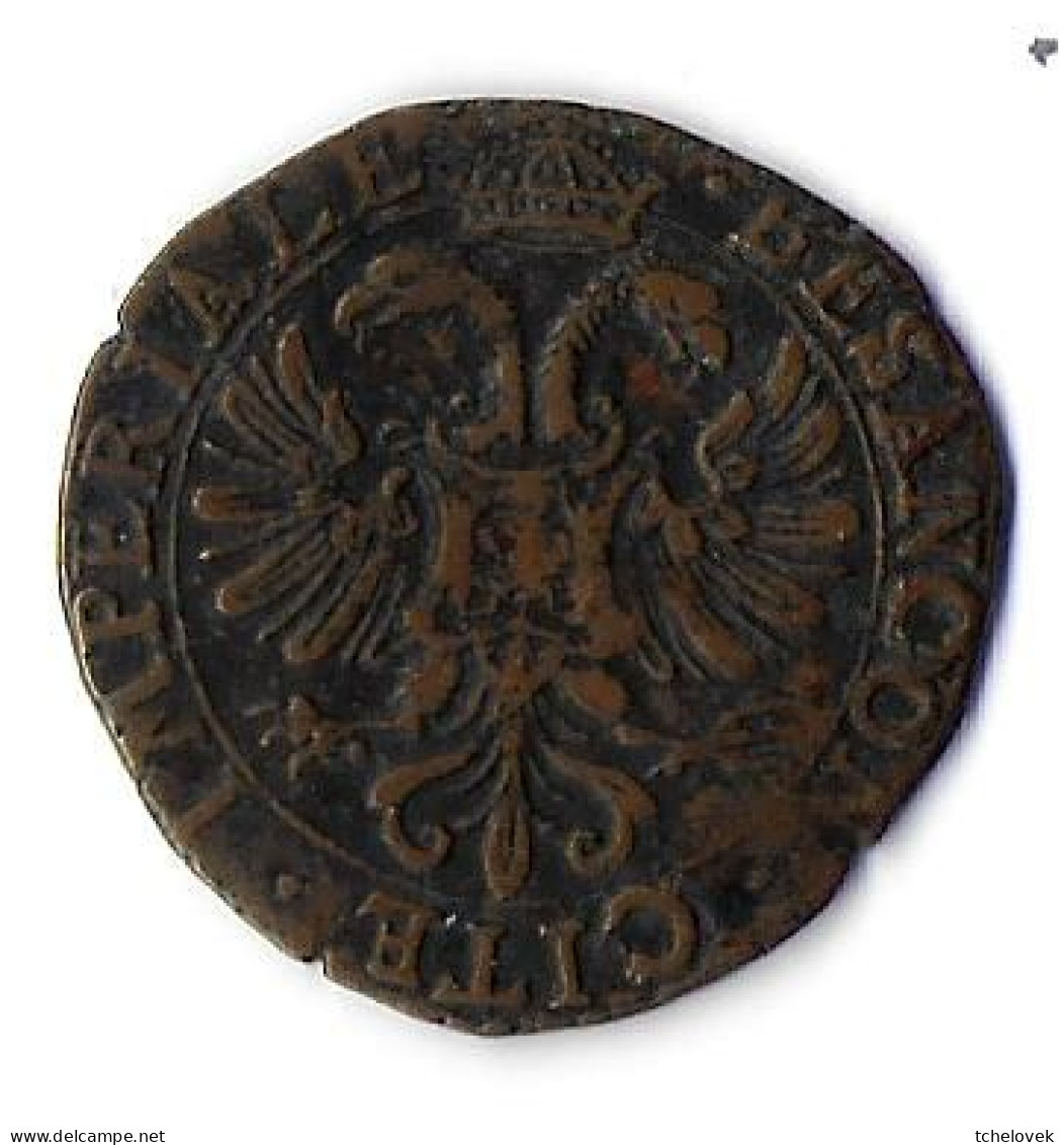 (Medailles). Franche Comte. Jeton. Comte De Bourgogne. Besançon. Chambres Des Comptes 1592 - Monarquía / Nobleza