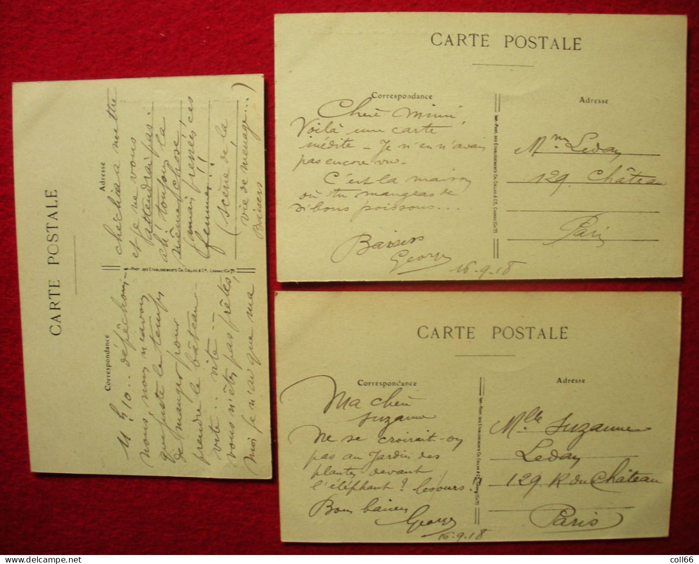 34 Mèze 1918-19 Lot De 15 Cartes à Saisir Dont Très Animée éditeur BD  Ets Collas Cognac Dos Scanné - Mèze