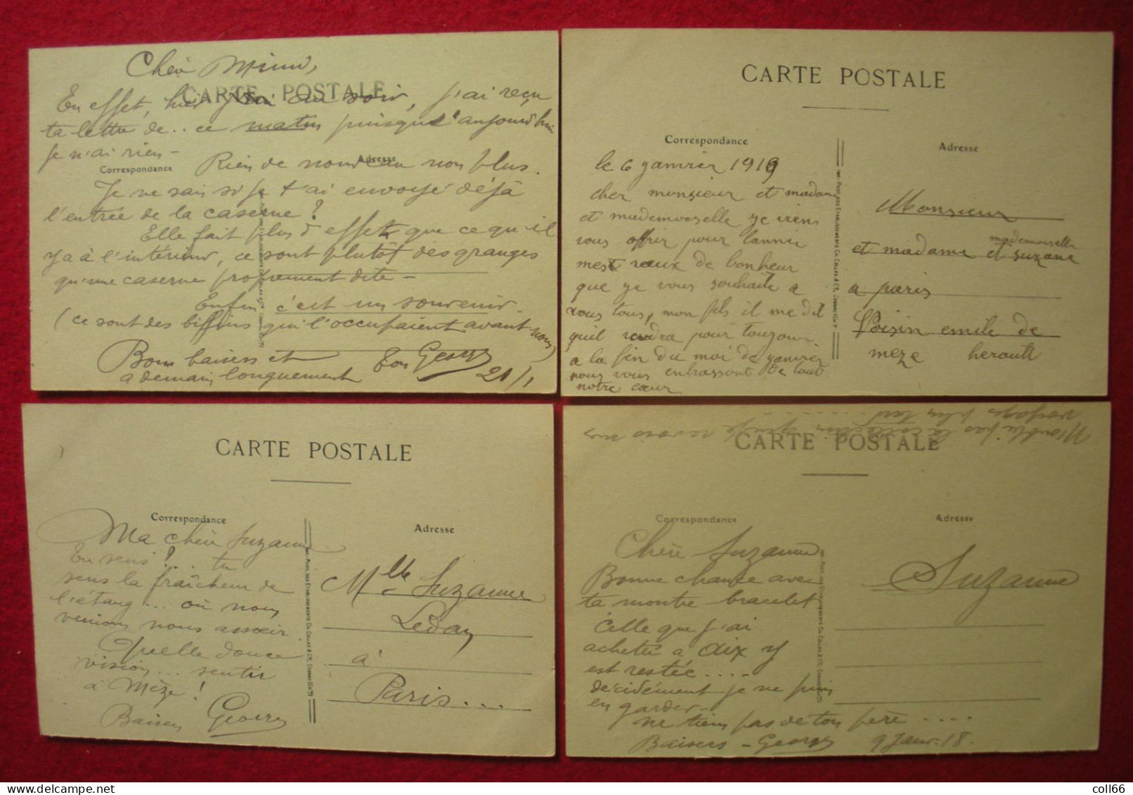 34 Mèze 1918-19 Lot de 15 cartes à saisir dont très animée éditeur BD  Ets Collas Cognac dos scanné