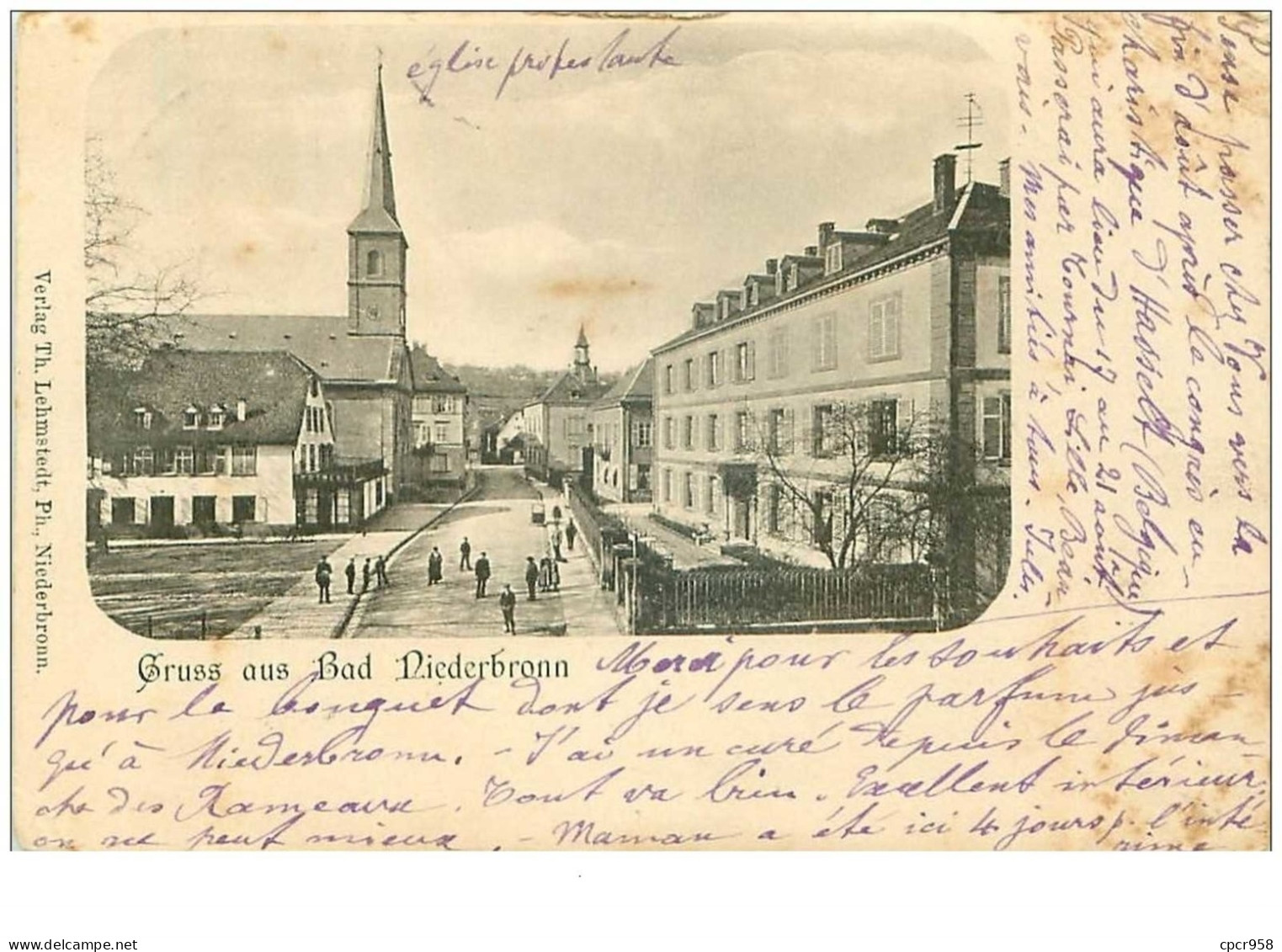 67.NIEDERBRONN.n°20380.GRUSS AUS BAD.TACHES - Niederbronn Les Bains