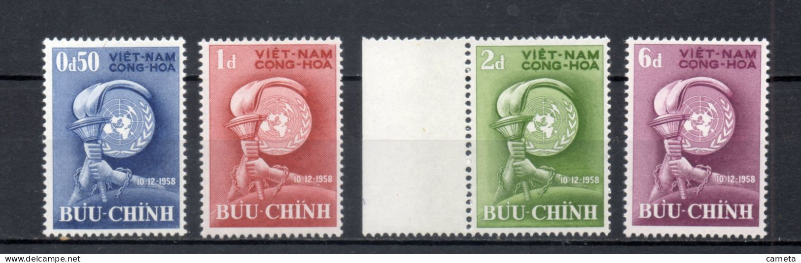 VIETNAM DU SUD   N° 98 à 101   NEUFS SANS CHARNIERE COTE 3.50€     DROITS DE L'HOMME - Vietnam