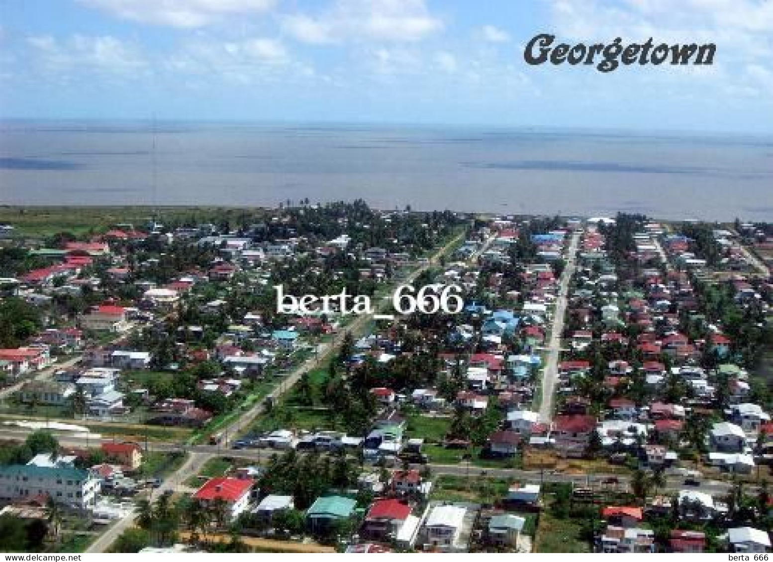 Guyana Georgetown Aerial View New Postcard - Guyana (voorheen Brits Guyana)