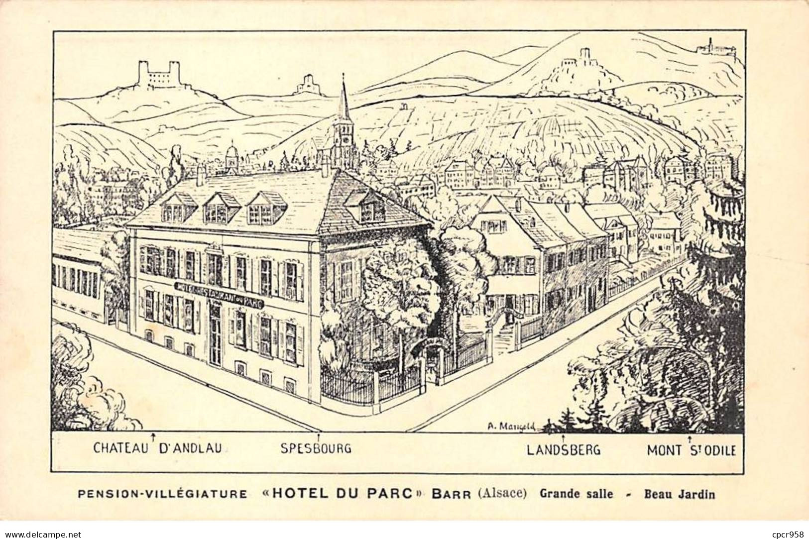 67 - BARR - SAN32397 - Pension Villégiature "Hôtel Du Parc" - Pub - Barr