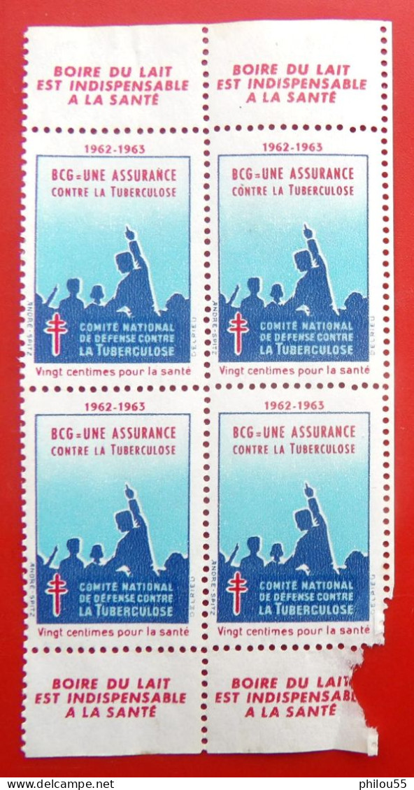 Carnet De Timbres CNDCT 1962 1963 20 Cts - Antitubercolosi