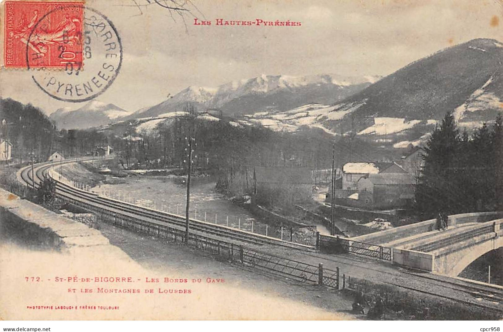 65 - ST PE DE BIGORRE - SAN43838 - Les Bords Du Gave Et Les Montagnes De Lourdes - Saint Pe De Bigorre