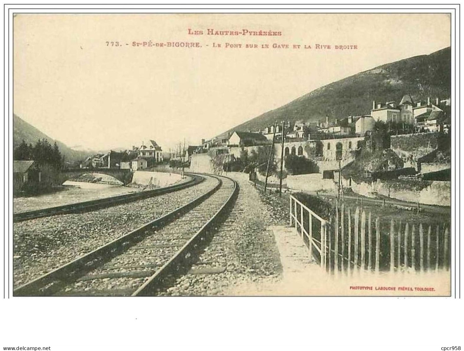 65.ST PE DE BIGORRE.LE PONT SUR LE GAVE ET LA RIVE DROITE - Saint Pe De Bigorre