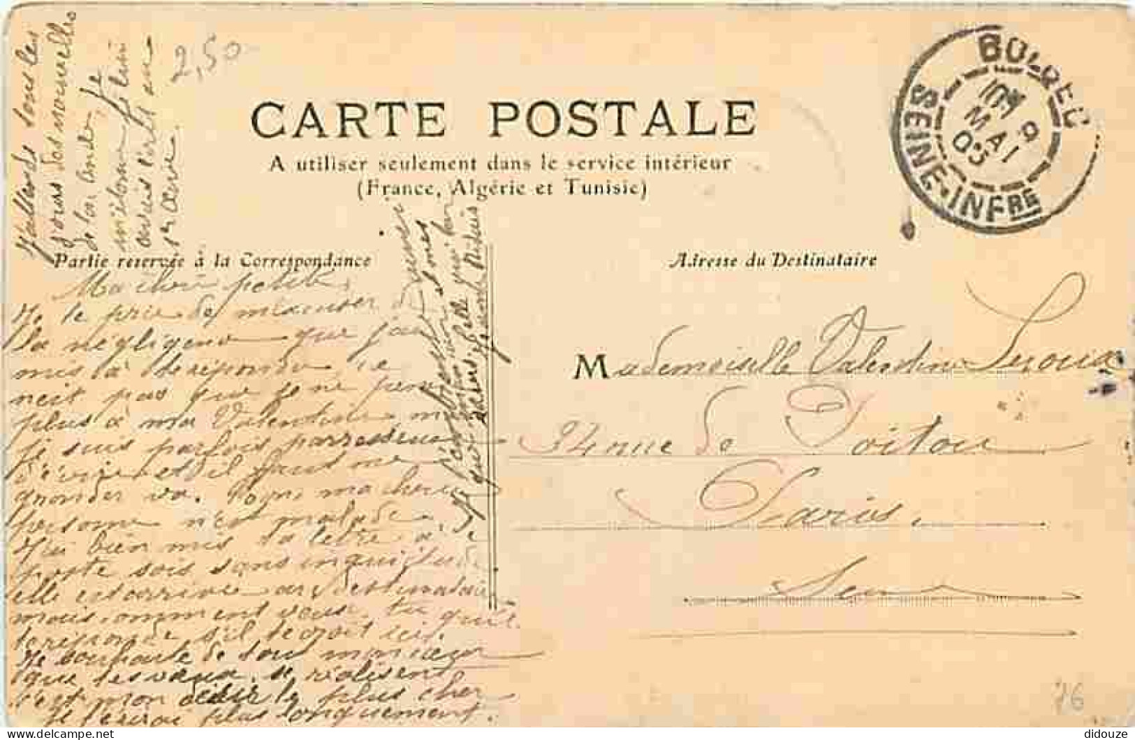 76 - Bolbec - Hotel De Ville - Animée - Correspondance - Oblitération Ronde De 1903 - CPA - Voir Scans Recto-Verso - Bolbec