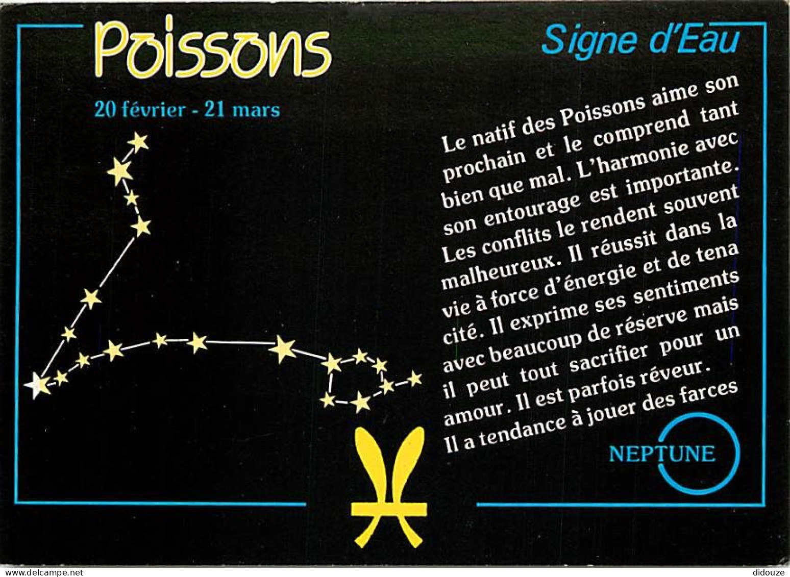 Astrologie - Signe De Feu - Poissons - CPM - Carte Neuve - Voir Scans Recto-Verso - Astrología