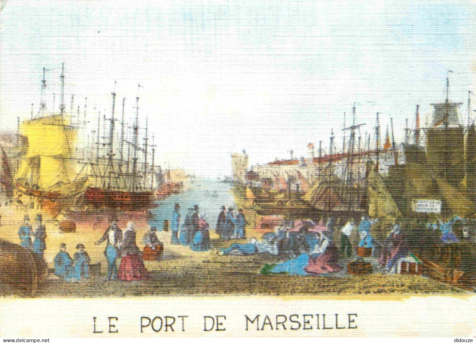 13 - Marseille - Le Port - Le Quai D'Orléans - D'après Une Gravure D'époque - Gravure Lithographie Ancienne - CPM - Flam - Joliette