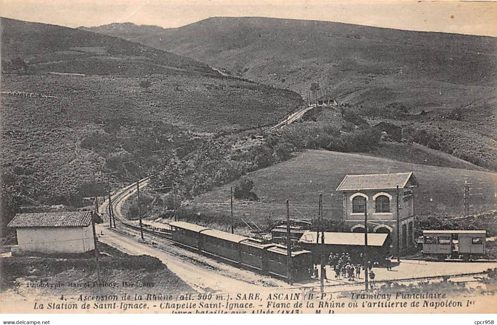 64 - Ascain - SAN21981 - Ascension De La Rhune - Sare - Tramway Funiculaire - La Station De Saint Ignace - Train - Ascain