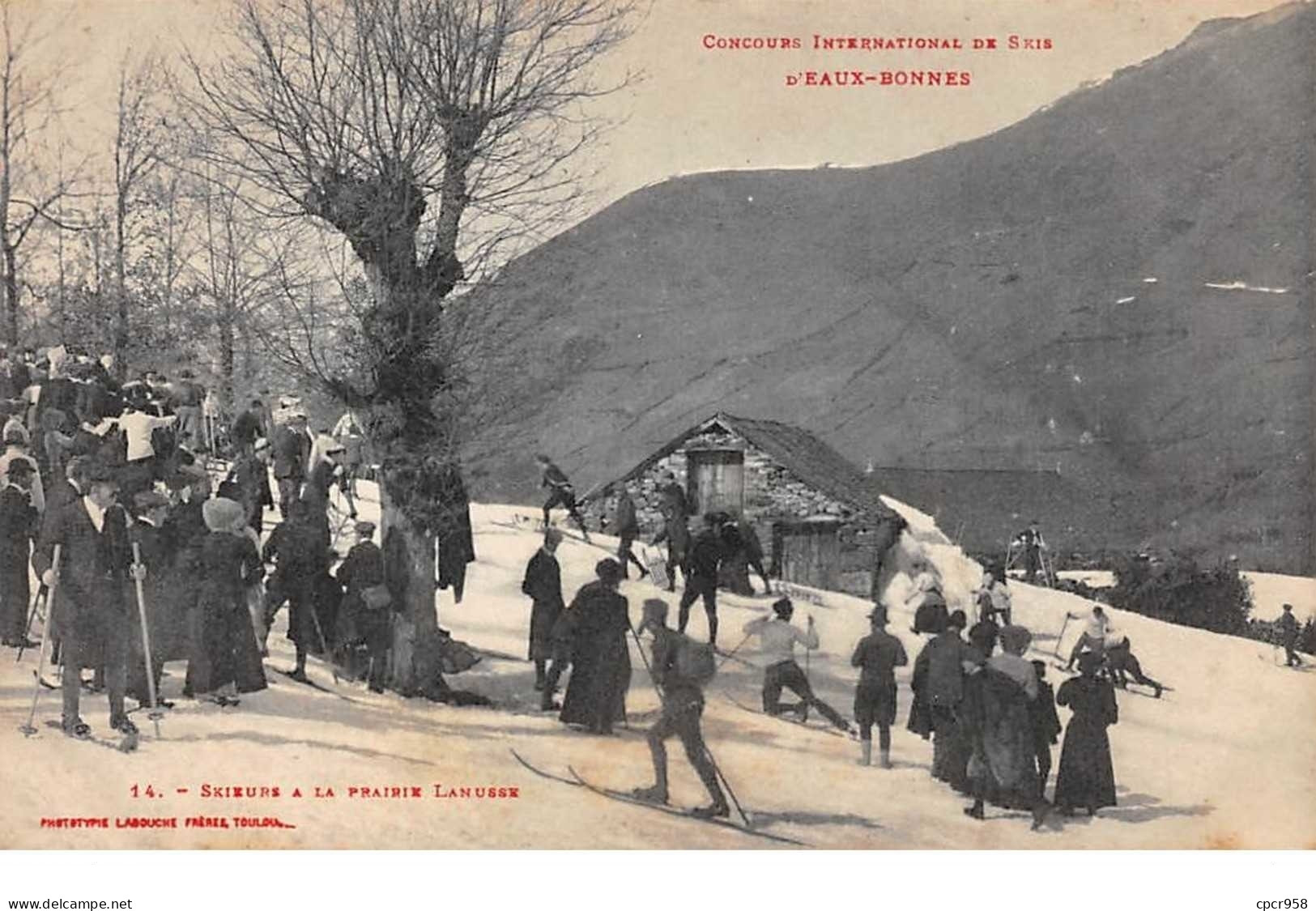 64 - N°150649 - Eaux-bonnes - Concours International De Skis D'... - Skieurs A La Prairie Lanusse - Eaux Bonnes