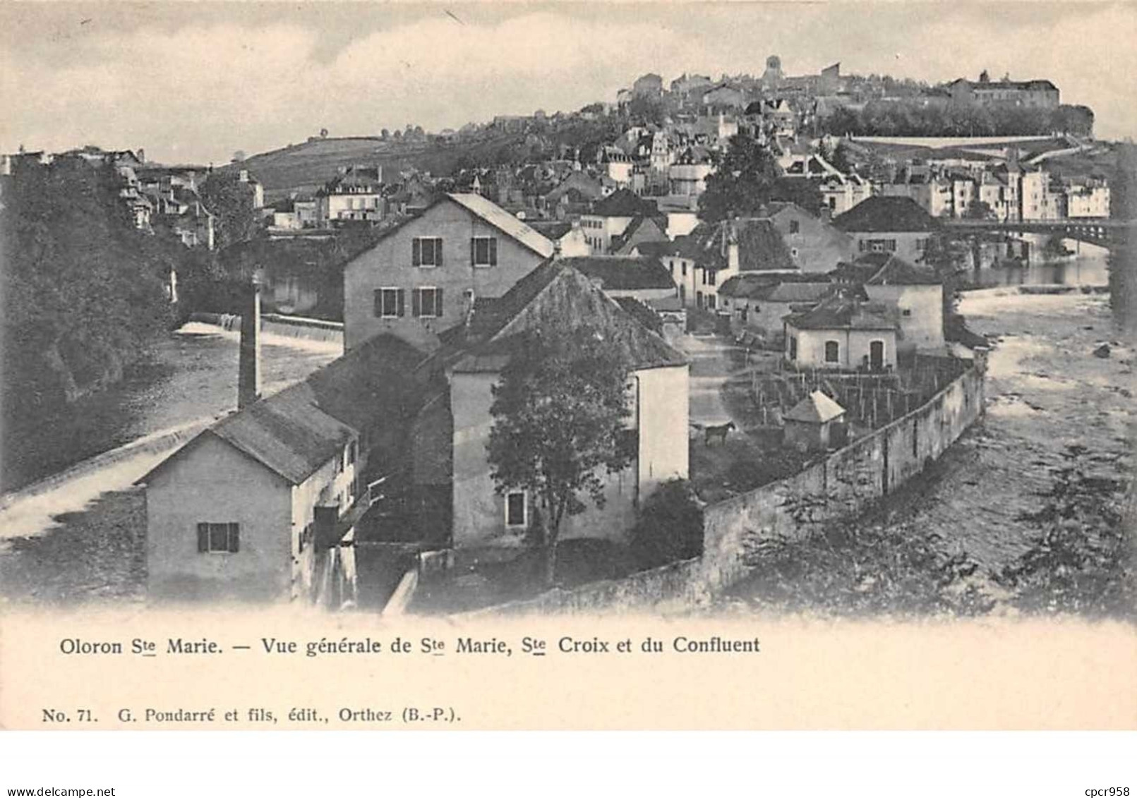 64 . N°52924. OLORON SAINTE MARIE. Vue Générale De Ste Marie, St Croix Et Du Confluent - Oloron Sainte Marie