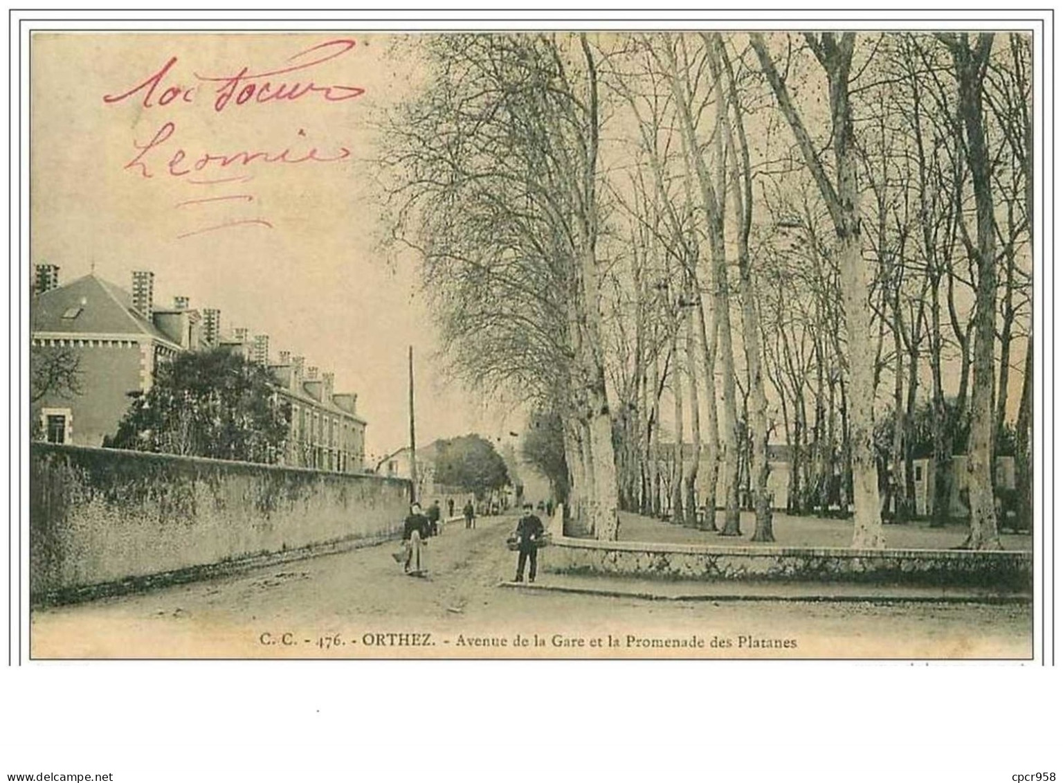 64.ORTHEZ.AVENUE DE LA GARE ET LA PROMENADE DES PLATANES - Orthez